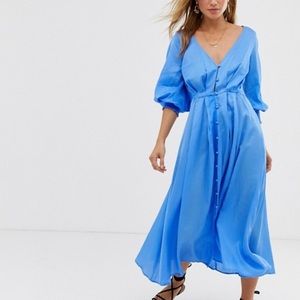 Free People Blue Midi Dress
